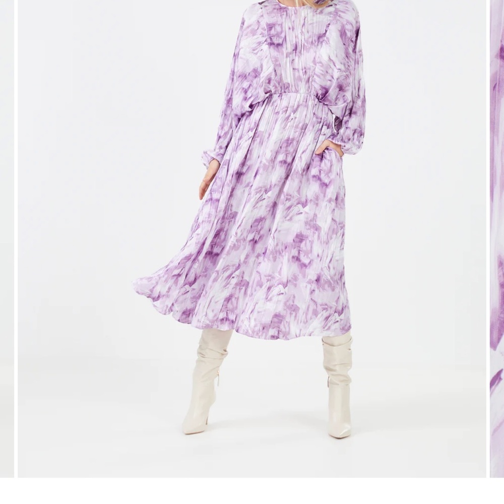 NWT BCBG MAXAZRIA XS dress in lavender/white